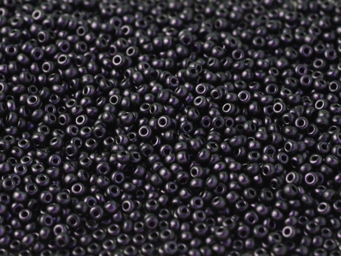 Miyuki Round Rocaille Seed Bead 11/0 Opaque Black, Size: 3 Grams