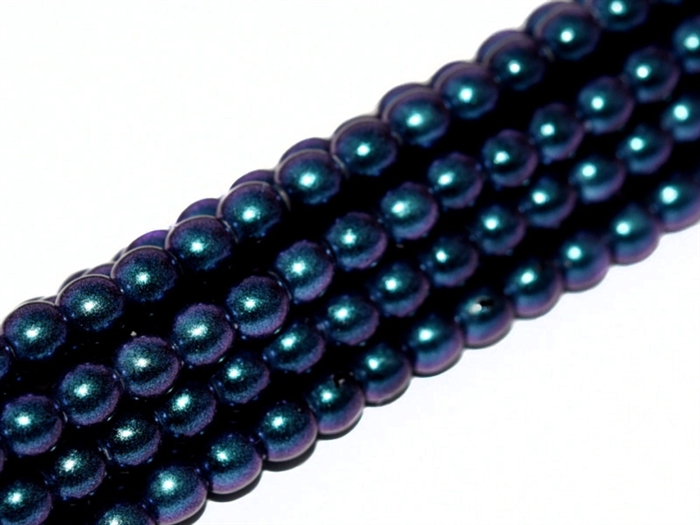 Purple pearl beads, pearl beads, 8mm bead, glass pearl, Czech, B