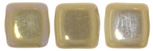 2-Hole TILE Beads 6mm CzechMates MATTE FRENCH BEIGE