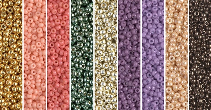 Light Mix of Pastel Pearlized Seed Beads